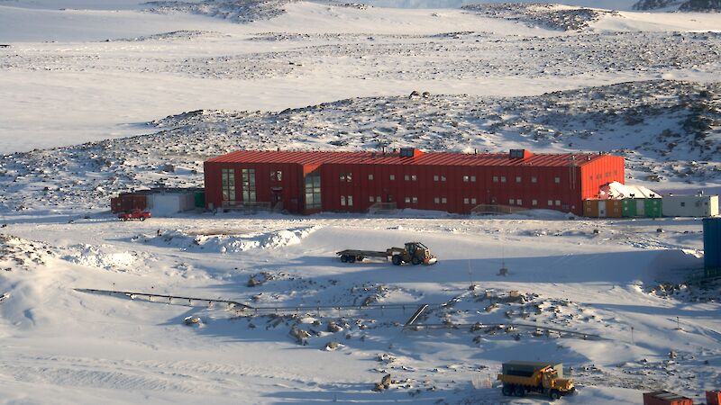 View of the Red Shed building at Casey