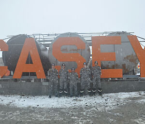 The Navy’s hydrographic survey team at Casey.