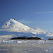 Active volcano, Mount Erebus, on Ross Island, Antarctica.