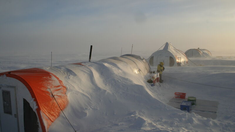 An Australian ice core drilling camp set up at Law Dome in 2008