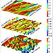 A three dimensional map of an ice floe