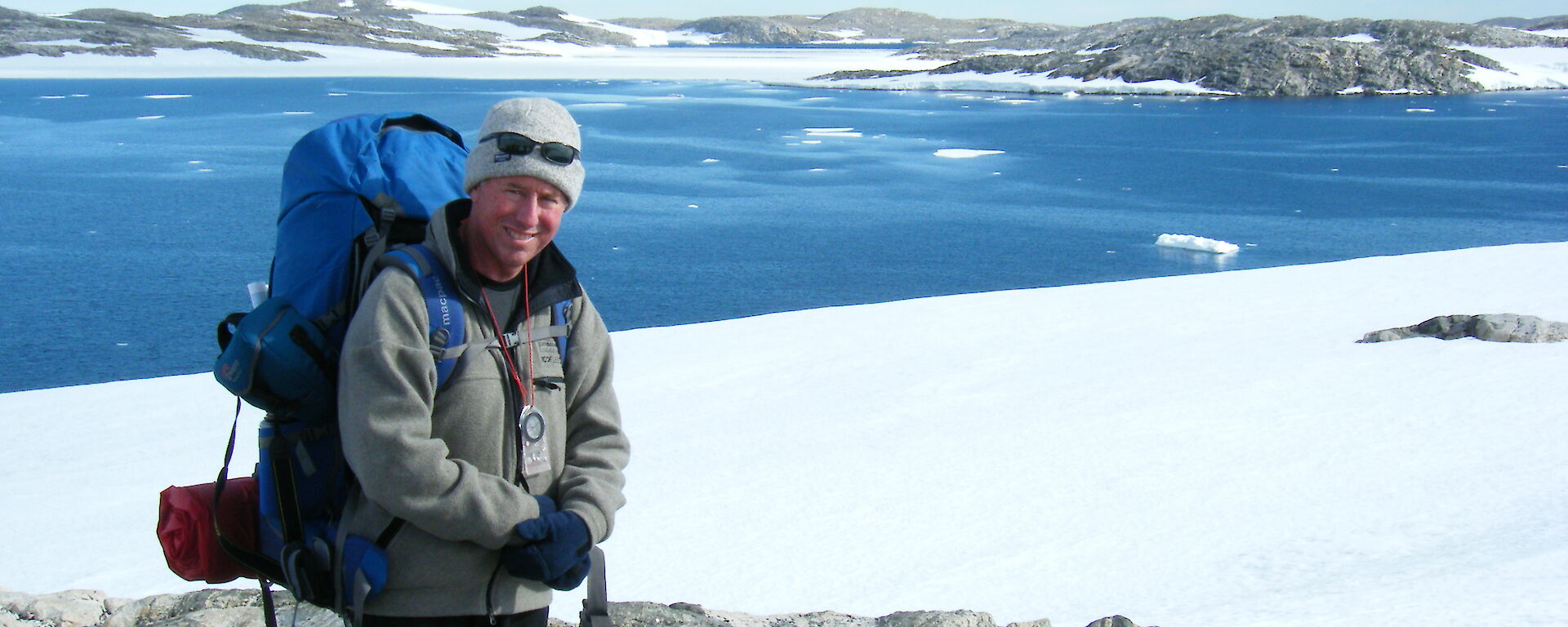 John during a break from survival training at Casey.