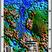 Satellite imagery of Gamburtsev Mountains, showing the shape and distribution of the subglacial mountains and bedrock geology