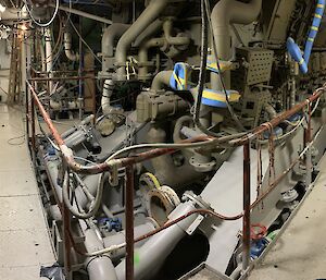 The main engines of the icebreaker.