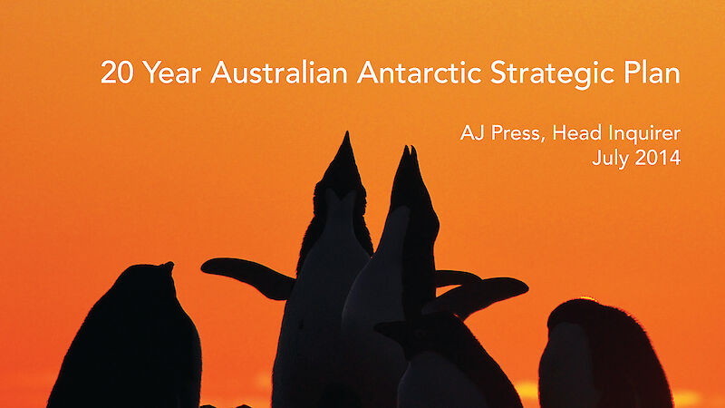 Cover of the 20 Year Australian Antarctic Strategic Plan