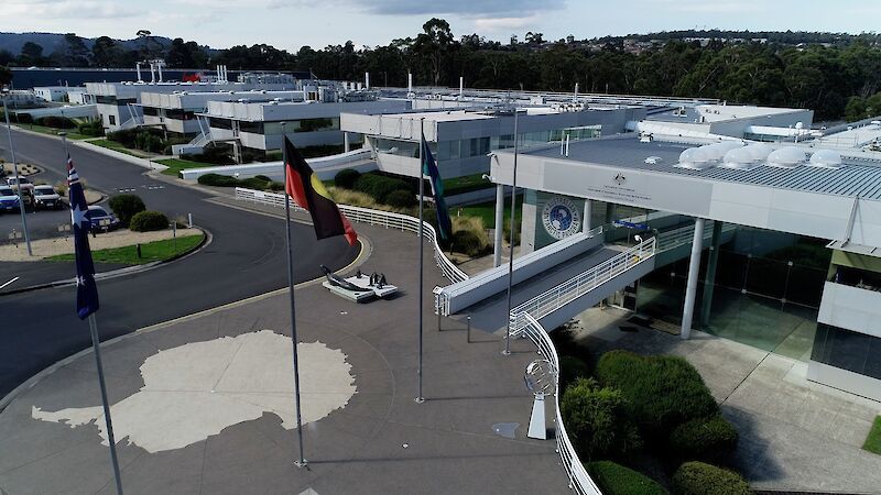 View of the front of the AAD head office