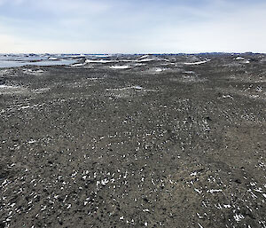 Landscape of rocky hills