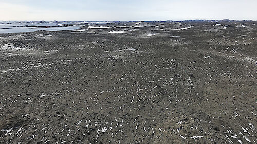 Landscape of rocky hills