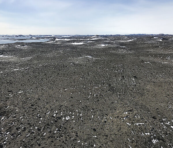 Landscape of rocky hills