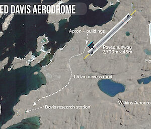 Graphic of the proposed Davis aerodrome