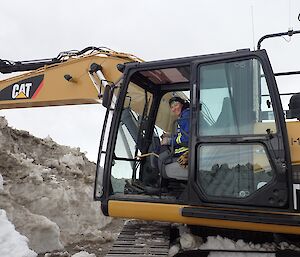 operator in excavator