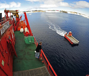 Aurora Australis during station resupply