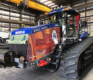 Tractor with artwork decal