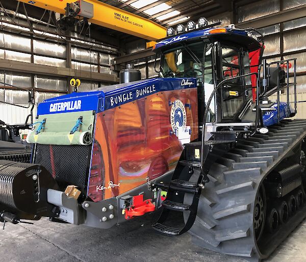 Tractor with artwork decal