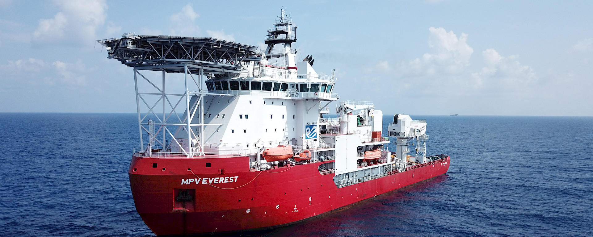 Icebreaker ship in the ocean