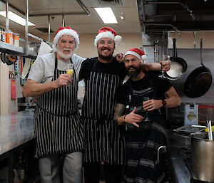 The three Casey Chefs working hard in the kitchen