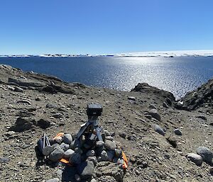A camera on Ardery Island trained on an Adélie penguin colony