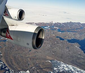 Aerial view of Antarctic coast