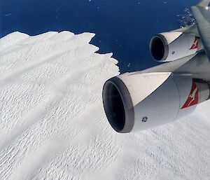 Aerial view of the Antarctic coastline