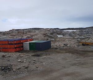 The fuel cache site after the clean-up at Casey