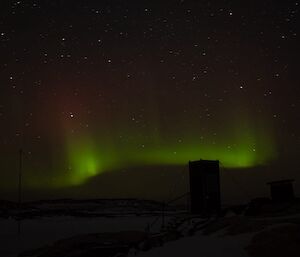 Aurora Australis over Casey Station