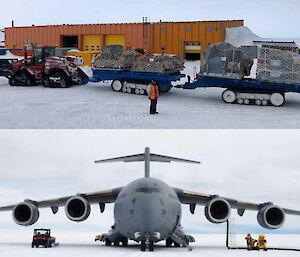 Loading cargo on to large aircraft