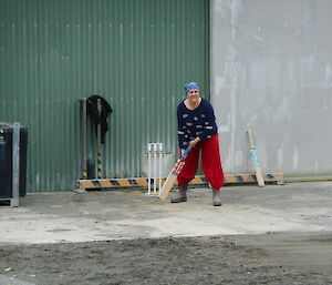 expeditioner batting in a cricket game