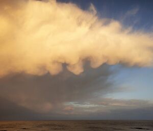 Bright round storm clouds