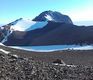 Spectacular scenery around Fang Peak in the Framnes Mountains.