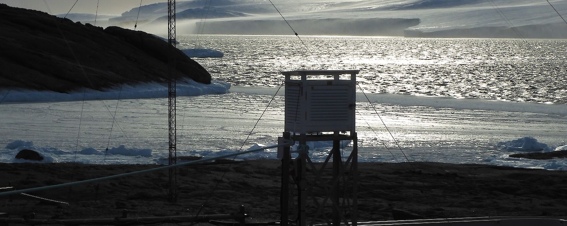Ice building up in the harbour