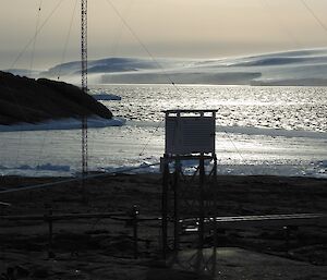 Ice building up in the harbour