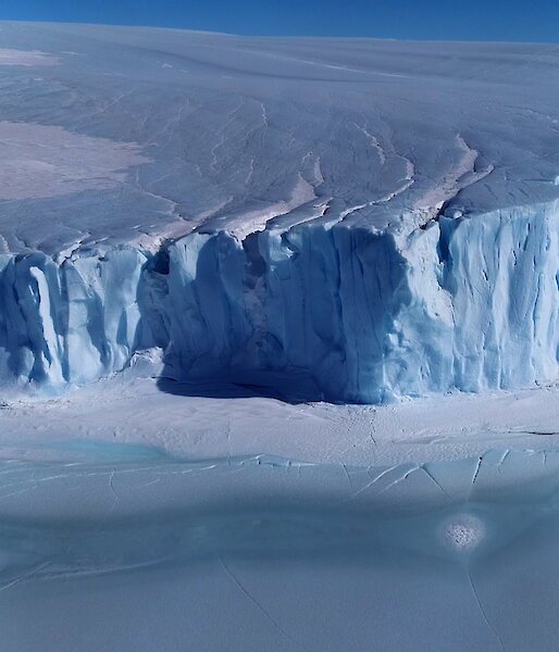 Aerial view of glacier