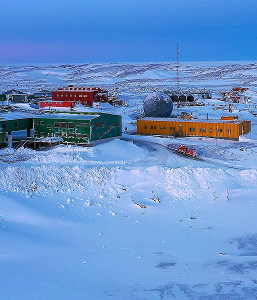 Antarctic station in winter