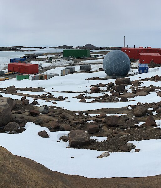 panorama of station on rocky headland