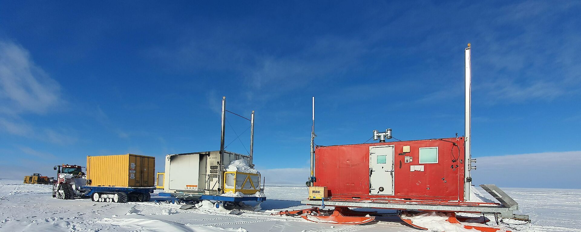 Transporting Wilkins equipment and vehicles to Casey for servicing over the winter