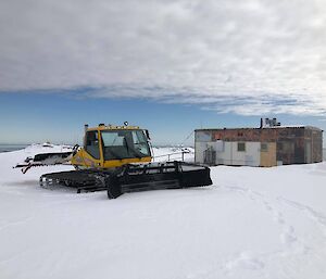 One of the groomers out at Wilkes Hilton hut on the Clark Peninsula