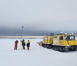 A team out on one of the station waypointed routes replacing cane markers