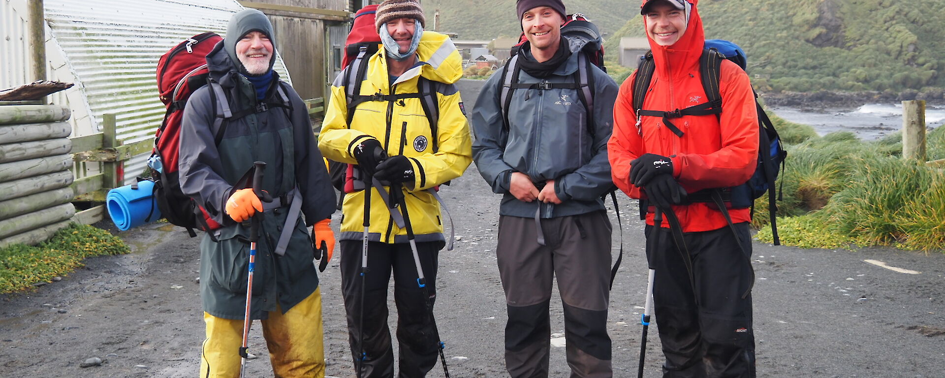 Group photo of four expeditioners