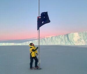 Lowering flag