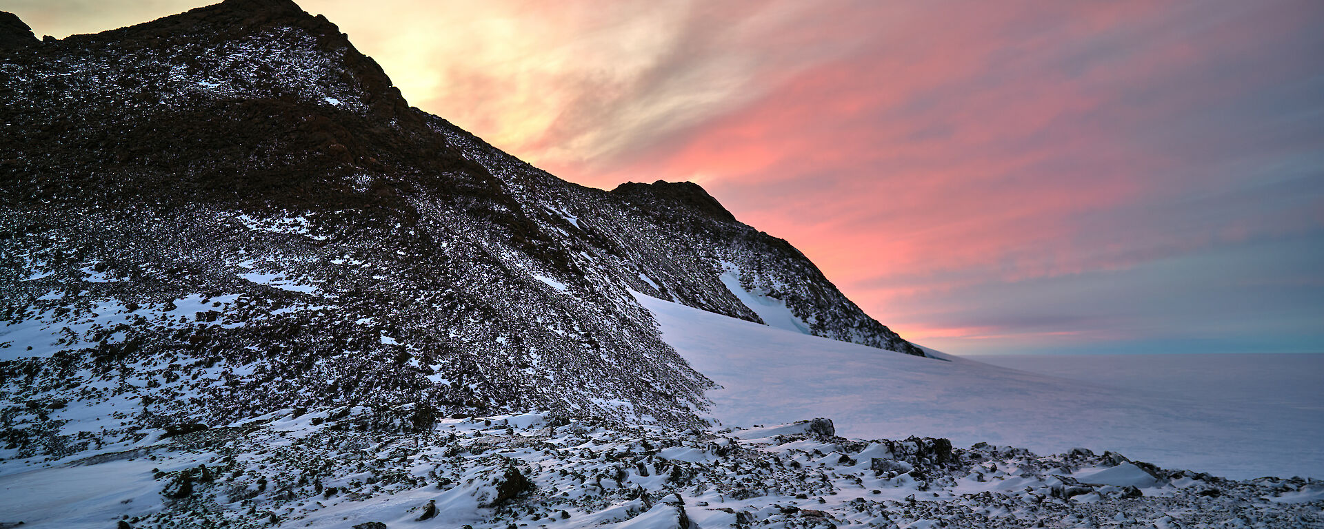 Sunrise over a peak