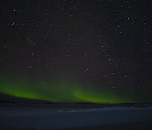 An aurora caught while taking images of the milky way