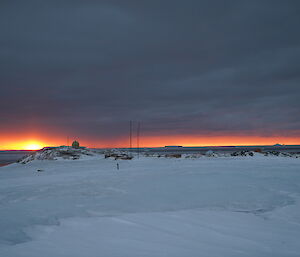 A winter sunset from the fiel hut