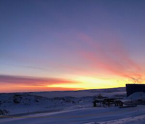 Sunrise at Casey station