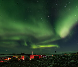 Mawson under southern lights