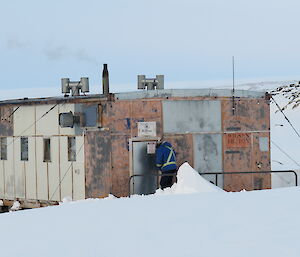 The exterior of a field hut