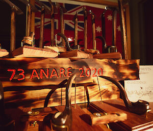 A collection of carved wooden gifts.