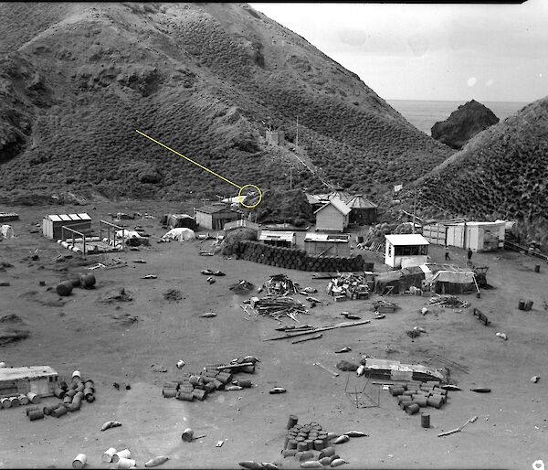 Historical photo of the research station from 1948