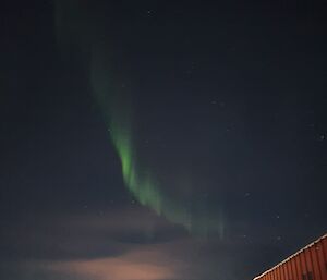 An aurora caught by chance from glancing up on the way to the gym