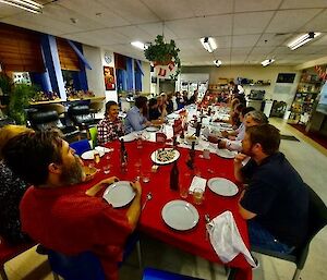 The dining room at Casey during our Austrian feast on Saturday night