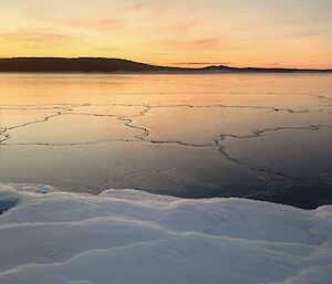 Golden ocean jigsaw of sea ice